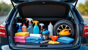 découvrez les produits d’entretien indispensables à toujours garder dans votre coffre pour faire face à toutes les situations et maintenir votre véhicule en parfait état.