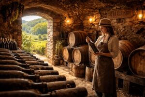 explorez les artisans vignerons du jura et leurs caves aménagées avec un soin traditionnel, pour une expérience authentique du terroir et des vins d'exception.
